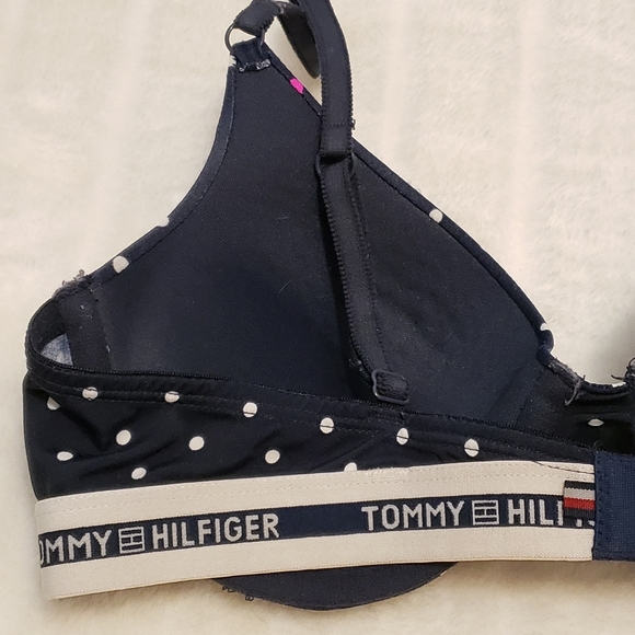 Tommy Hilfiger Polka Dot Classic Tee Push Up Bra 34C - Picture 5 of 8
